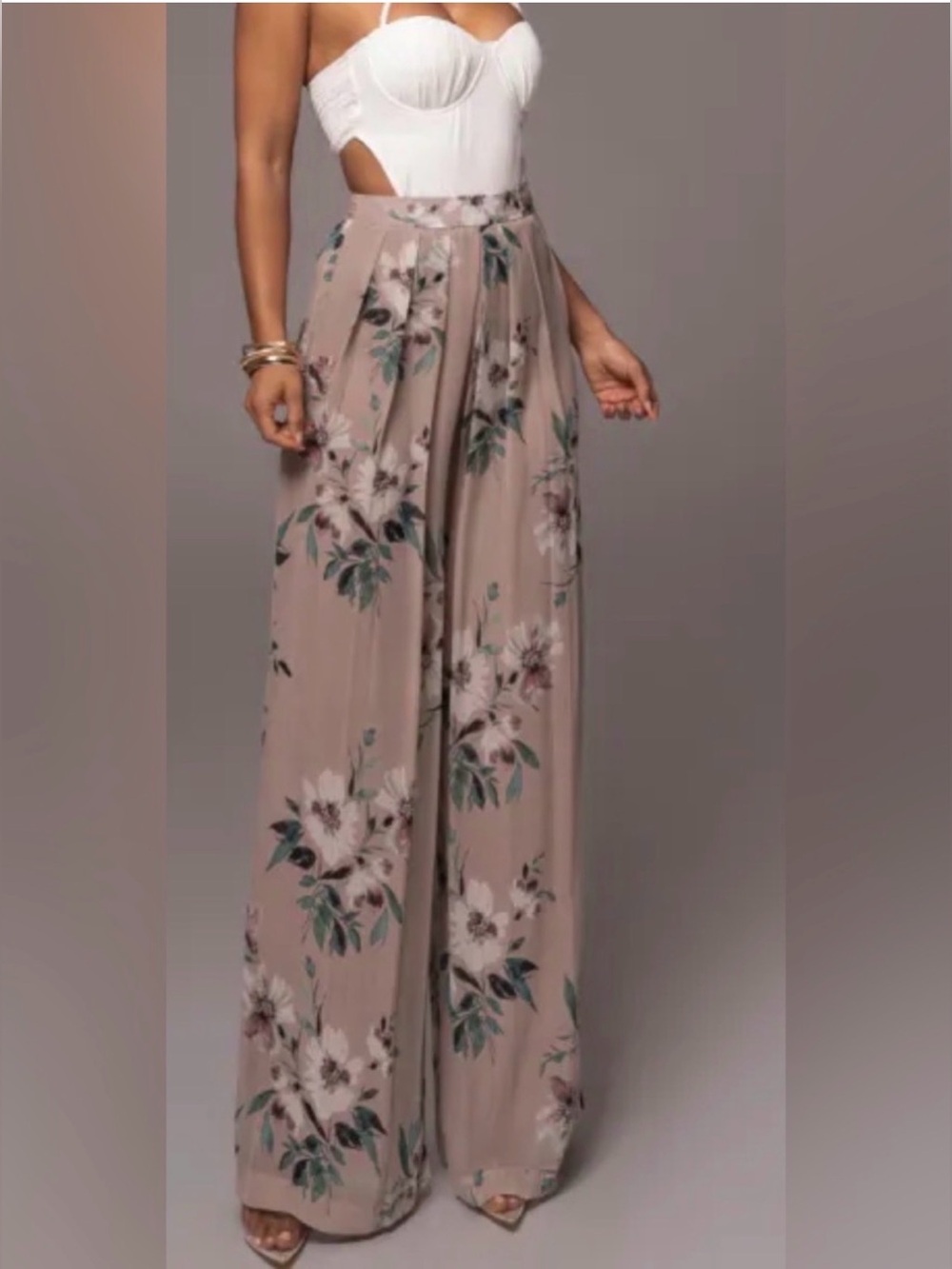 JLUXLABEL Floral Josette Wide Leg Pants